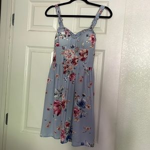 Floral baby blue dress